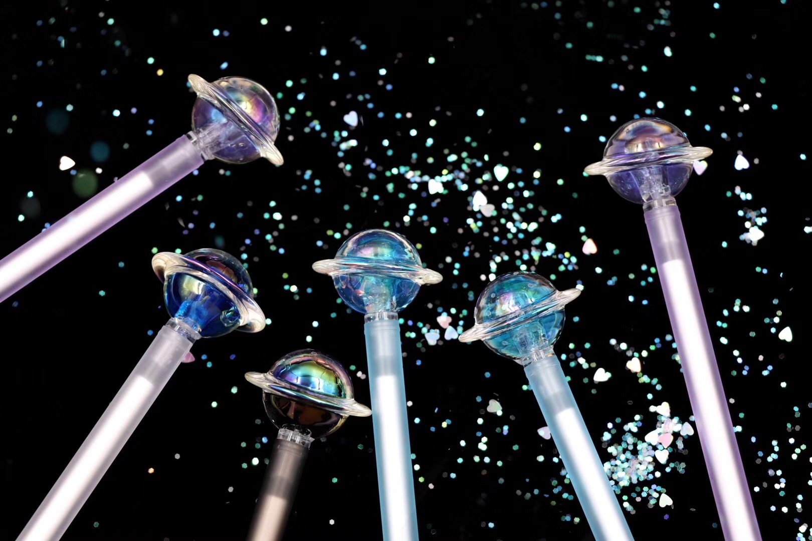 镭射中性笔可奇炫酷流浪星球创意时尚书写黑色中性笔