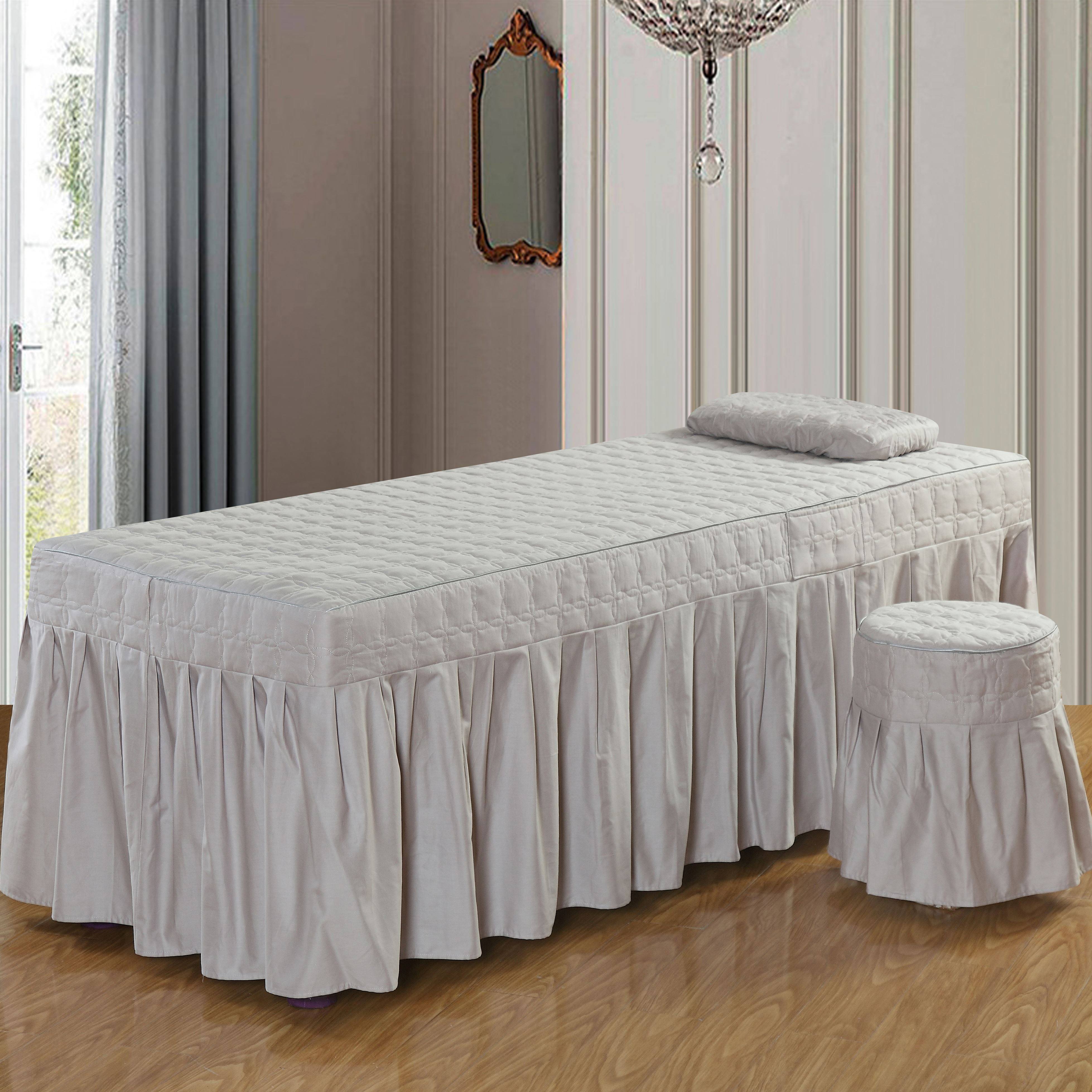 新品高档特价简纯棉美容床罩四件套美体按摩皮肤管理专用logo定做