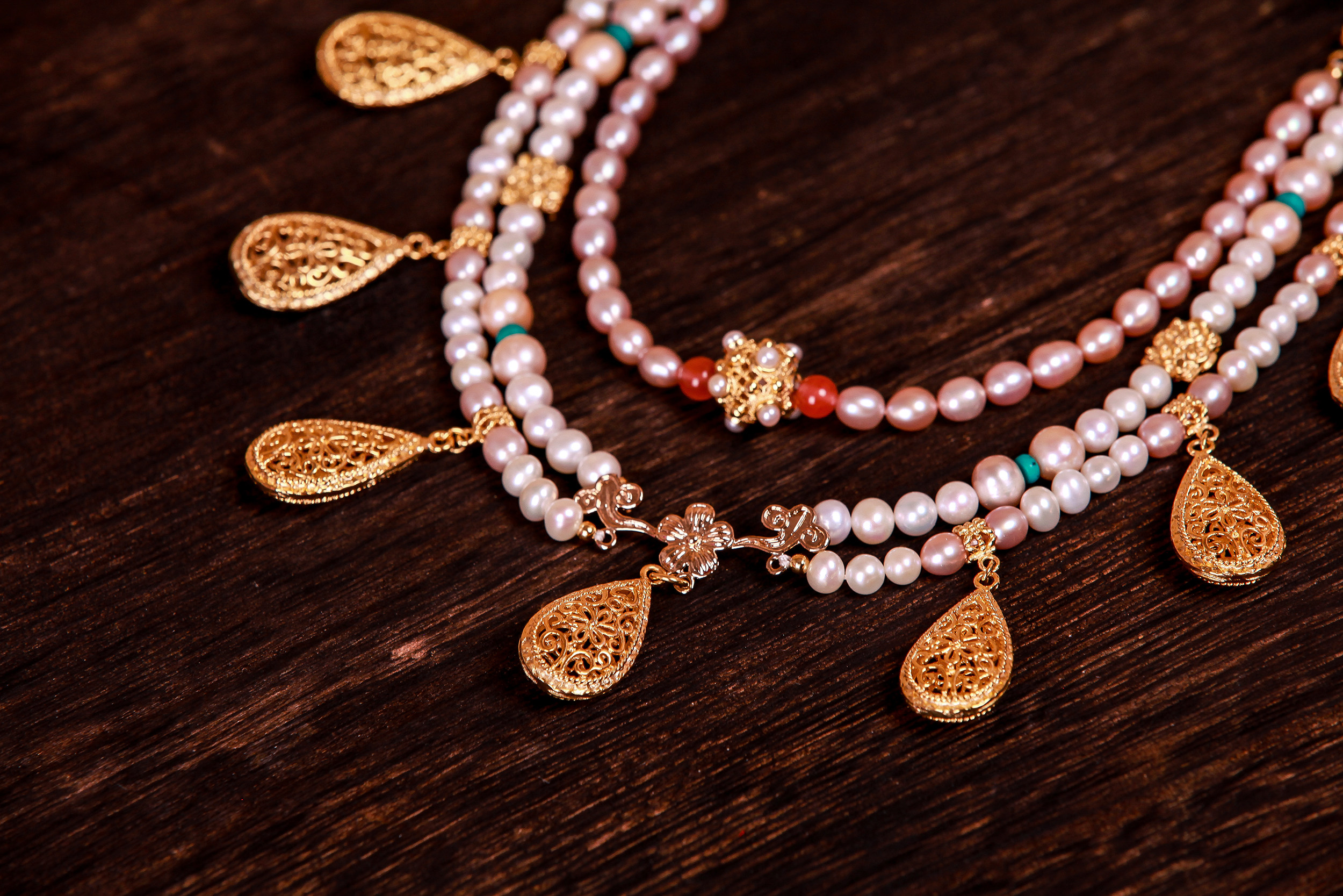 陌上初华多宝珍珠璎珞项链