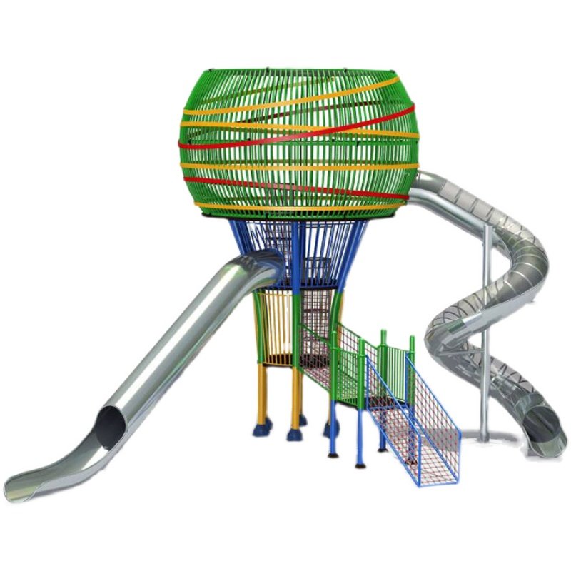 大型不锈钢滑梯铁艺游乐设施组合玩具儿童亲子幼儿园滑梯