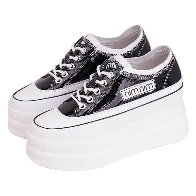 高底鞋女浅口松糕2021春款银色厚底鞋女增高百搭单鞋