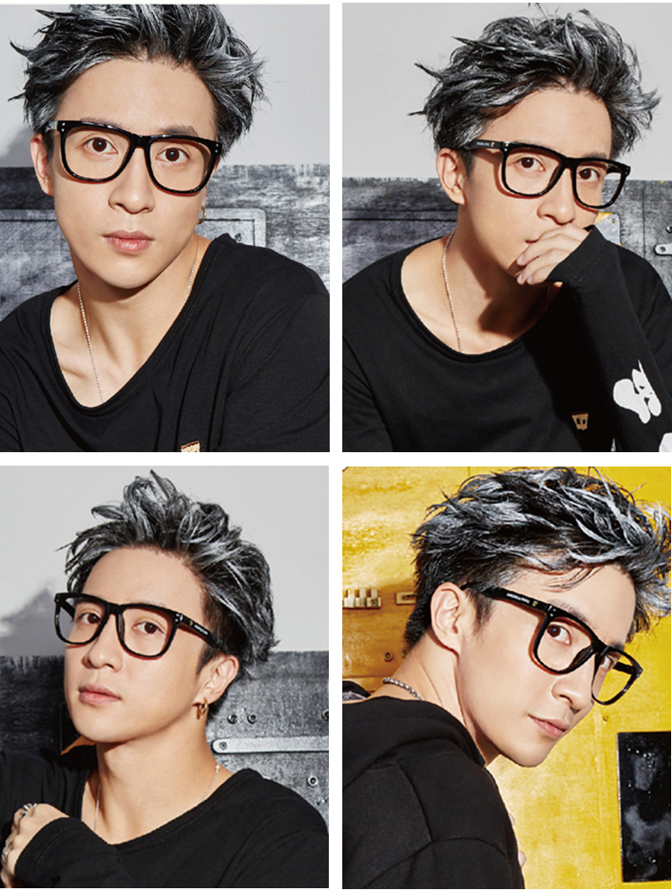 眼镜薛之谦同款黑框男士复古大脸镜框防辐射眼镜架定制成品光学镜