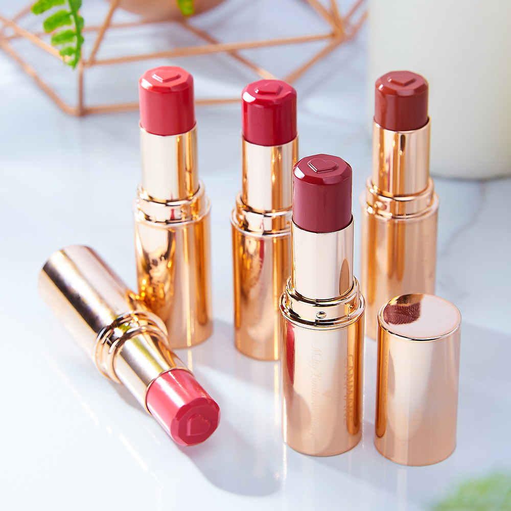 唇膏日本canmake井田浮雕爱心滋润口红保湿嘟嘟唇膏