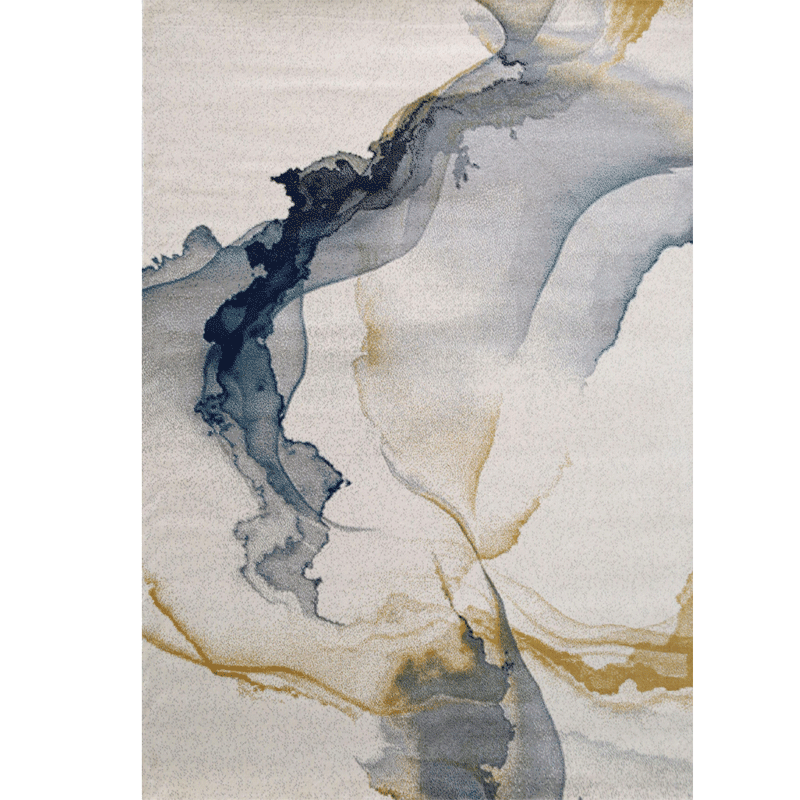 现代国风卧室茶室水墨画古风山茶几沙发地毯