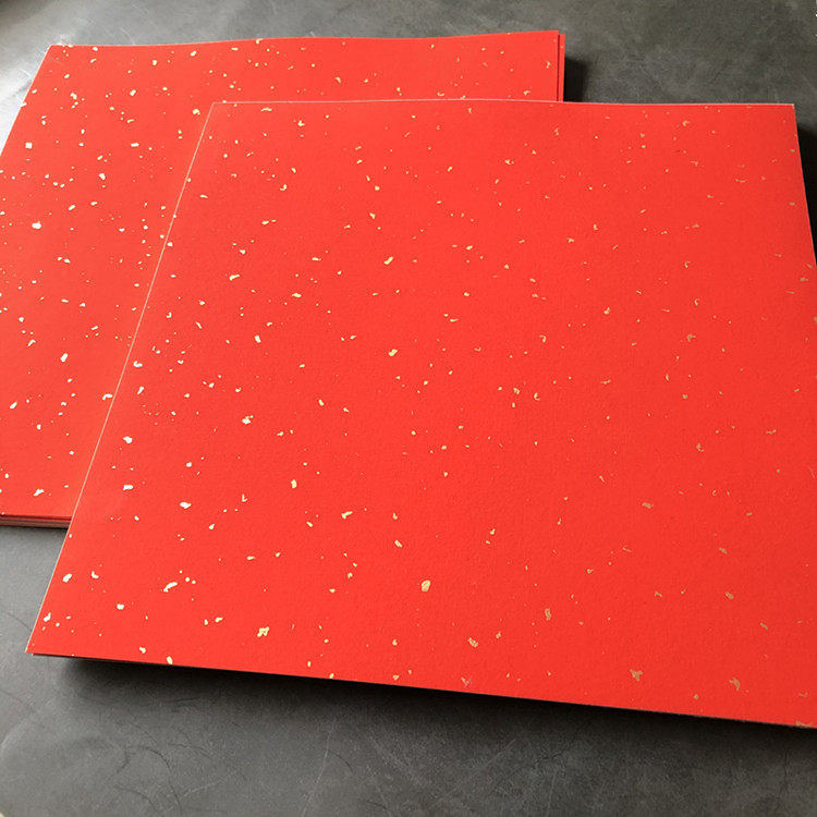 包邮万年红洒金宣纸卡纸镜片斗方婚书用纸过年宣纸