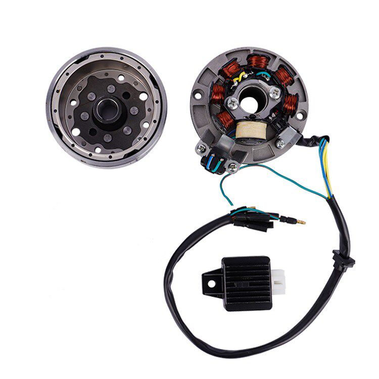 嘉陵70jh70鹰仔摩托车6v12v磁电机发电线圈增加磁电机及组件