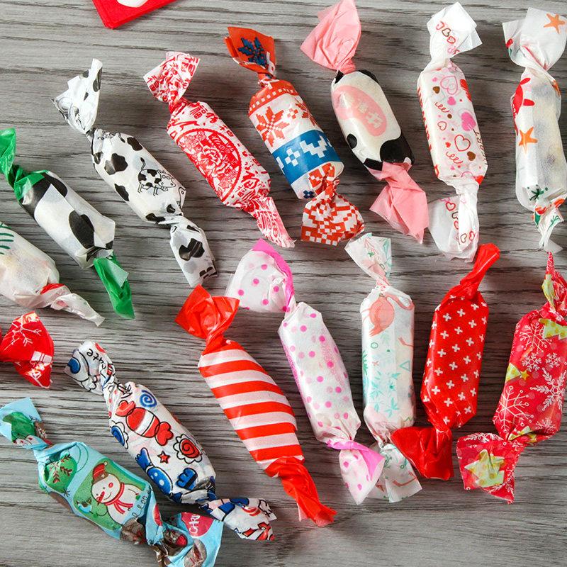 牛轧糖纸油纸烘焙包装糖纸300张包糖果纸混搭牛轧糖diy材料包装纸