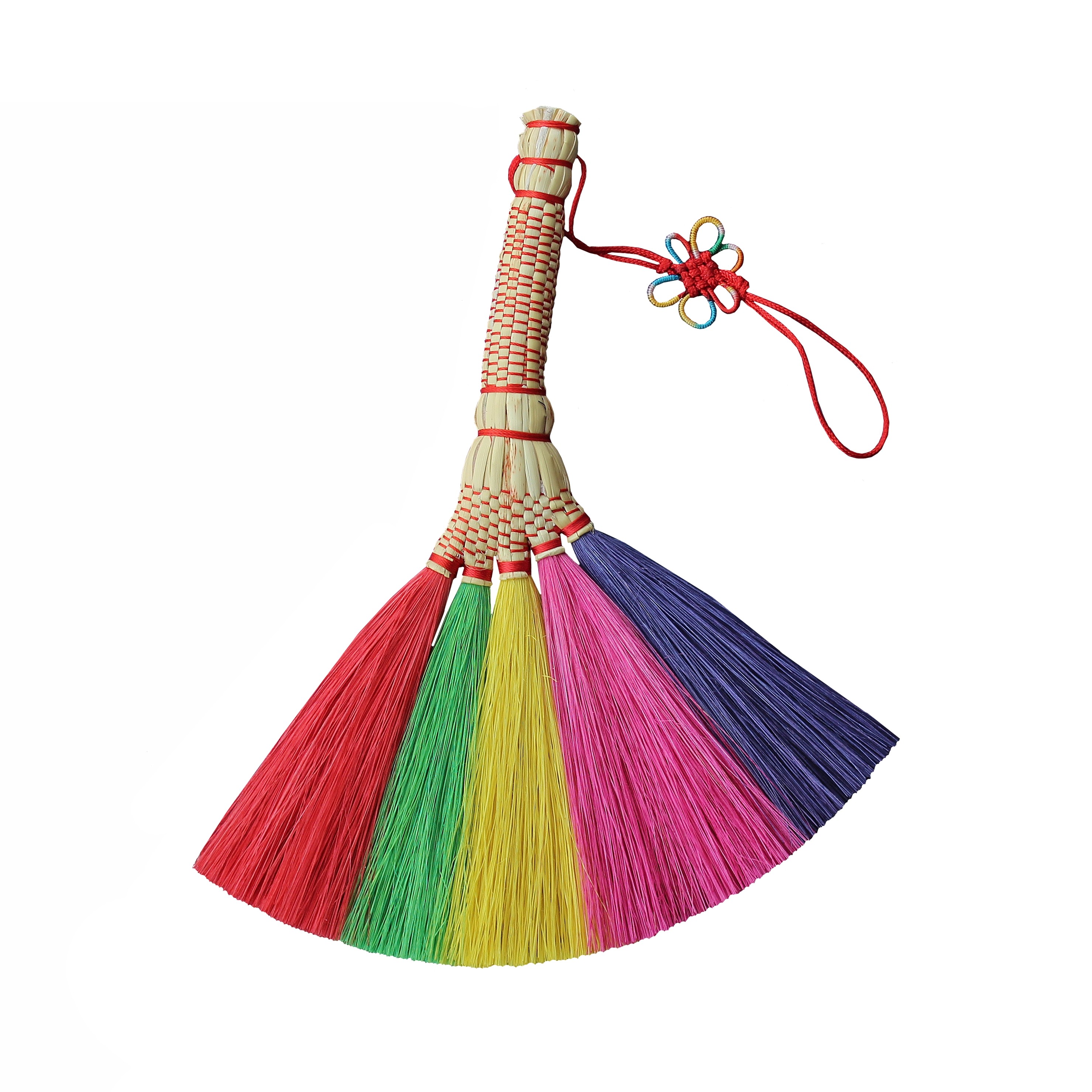 五彩扫把春节本命年笤帚挂件钥匙扣装饰结婚新生儿扫把
