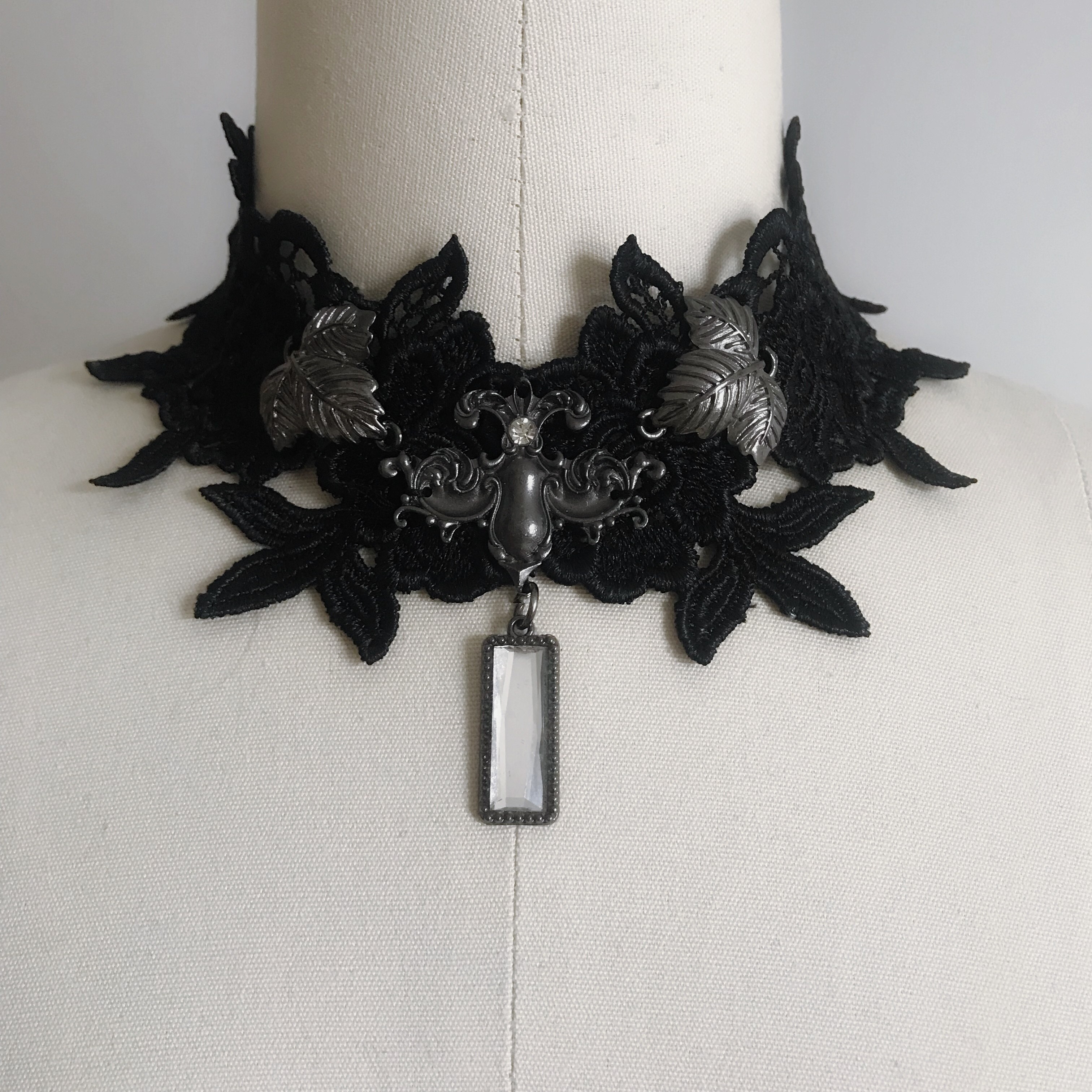 原创自制暗黑哥特颈饰洛可可巴洛克choker华丽复古项链