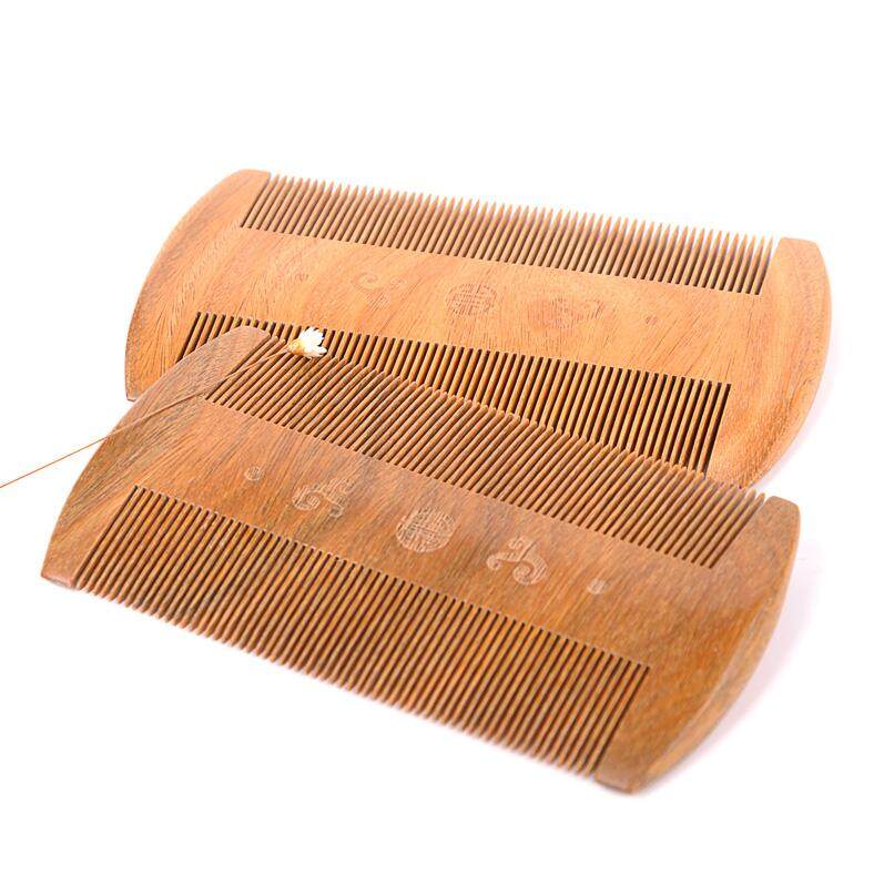 名梳世家正宗绿檀木头香梳篦虱子梳超密齿加密儿童梳子