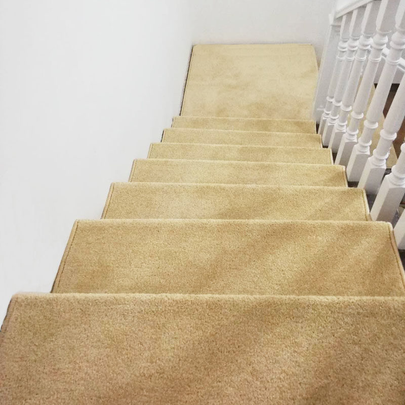 华德驼色单色加厚长方形弧形楼梯地垫转角平台家用脚垫