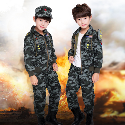 儿童迷彩套装男女女童特种兵小孩幼儿园服装秋季儿童演出服