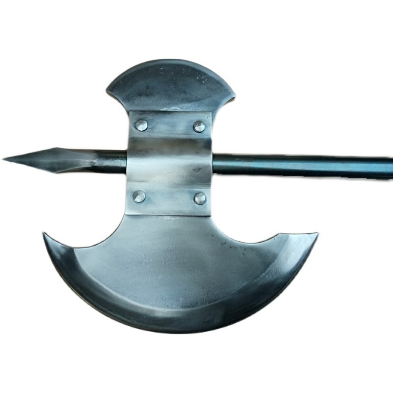 宣花超重超大斧子镇锰钢手工锻打古代武器开山采伐斧