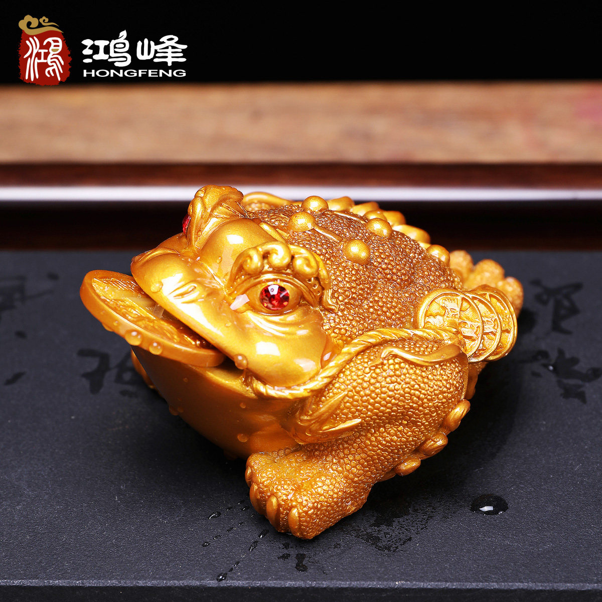 招财蟾蜍变色金蟾宠物摆件茶台装饰茶道配件茶宠摆件