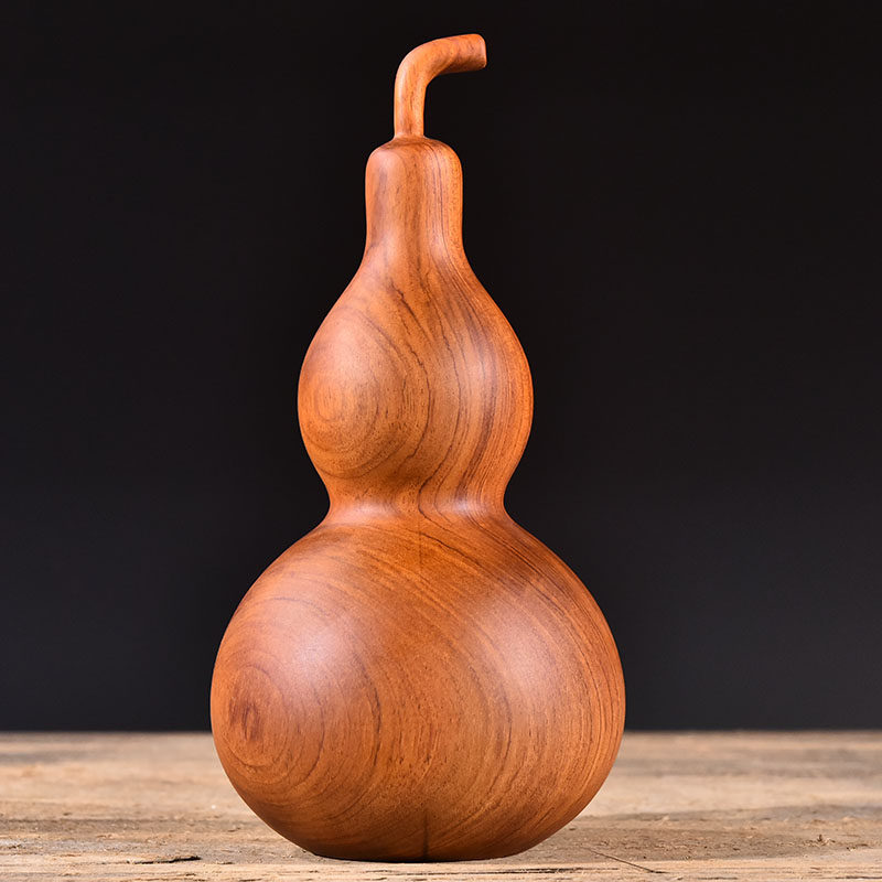 花梨木雕葫芦摆件实木雕刻福禄家居办公室装饰木雕