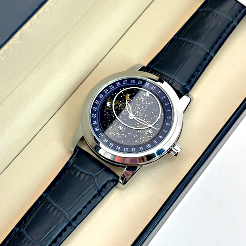 正品十大品牌星空男士机械表全自动时尚商务潮流手表男真皮防水