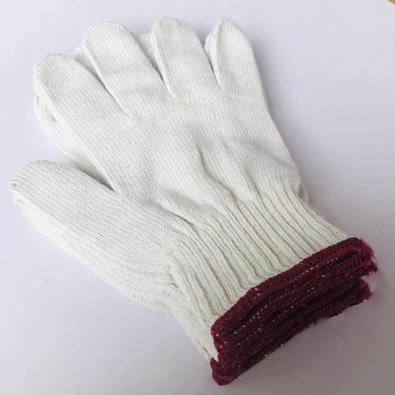 加厚耐磨棉线手套细纱防滑保暖工地工作干活全棉防护劳保手套包邮