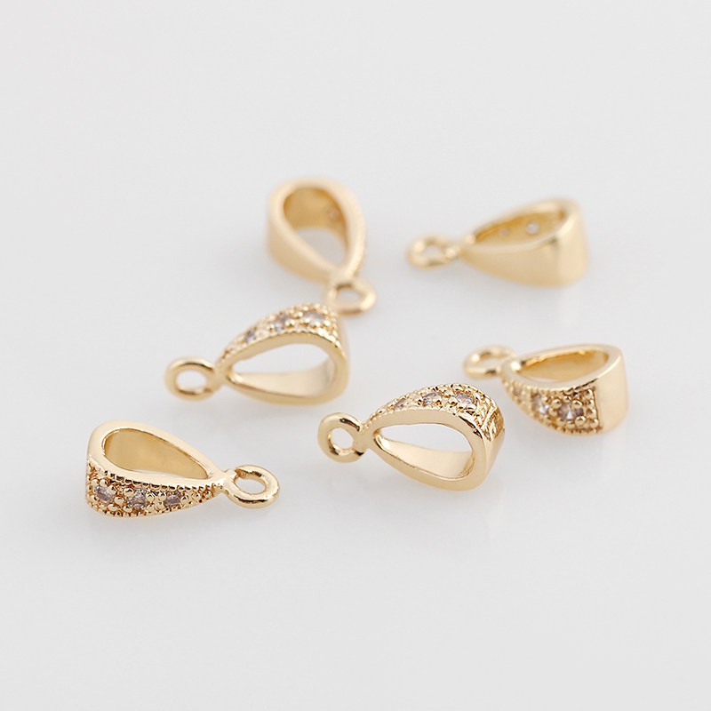 18k包金项链吊坠扣保色14k金铜镀真金金瓜子扣夹扣