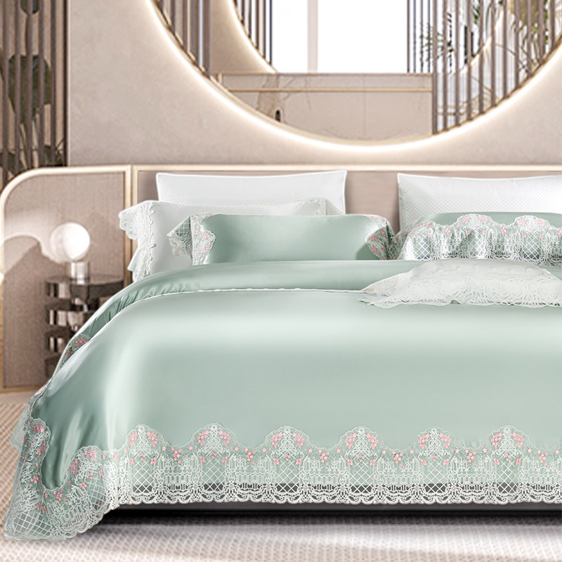 真丝被套床单丝绸华纯奢华姆米蚕丝四件桑蚕床品套件