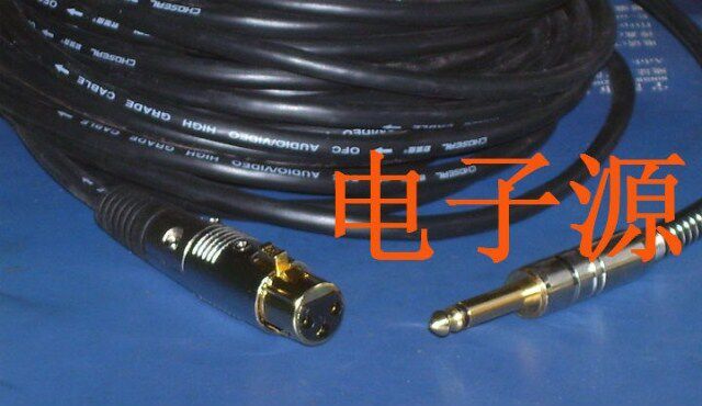 金三角线材话筒音频大二芯转卡农母转接线线材