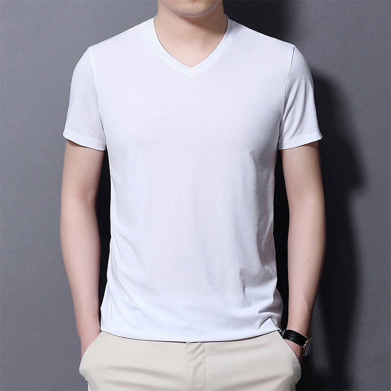 2021新款中年男士爸爸夏装短袖t恤薄款男圆领吸汗透气体恤