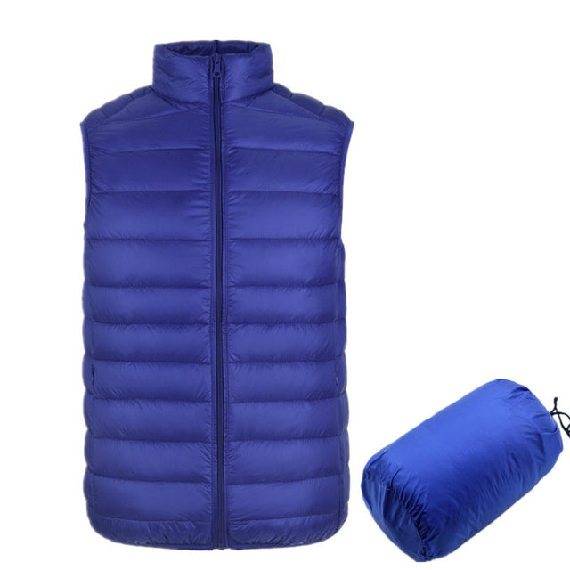 2020 new Korean version of the autumn and winter clothing thin down jacket vest men's slim big size parent-child couple riding vest 2020 new Korean version of the autumn and winter clothing thin down jacket vest men's slim big size parent-child couple riding vest