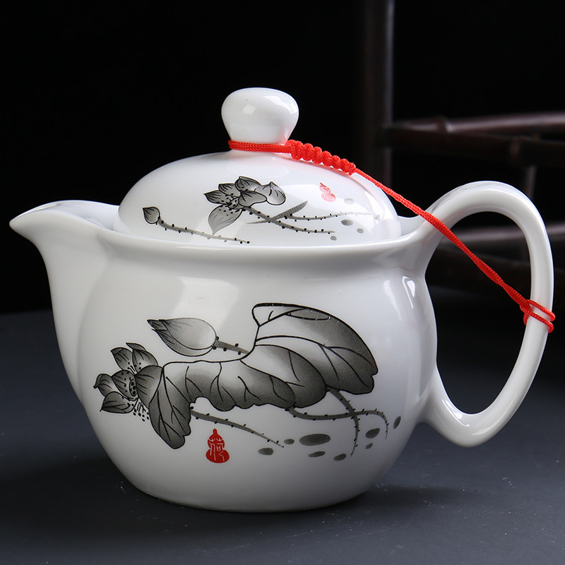 茶壶青花陶瓷功夫旅馆泡茶带过过滤小号单壶茶壶