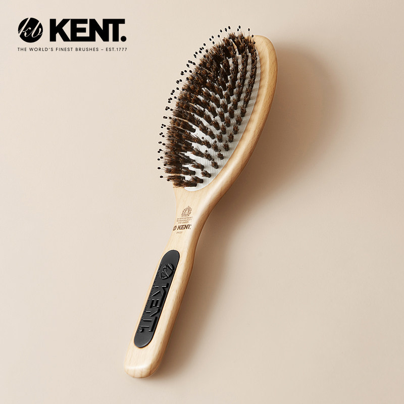 英国进口kent肯特猪鬃毛梳子女士专用长发按摩梳网红款气囊气垫梳