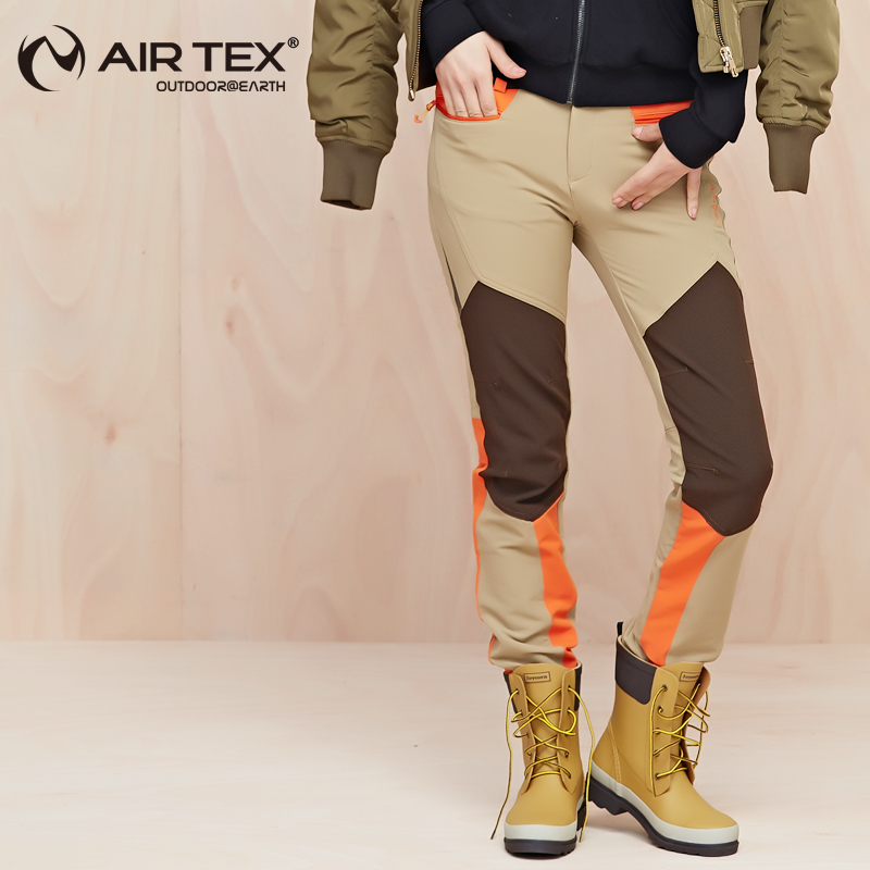 亚特软壳冲锋裤户外登山裤女秋冬季长裤徒步运动裤保暖加绒滑雪裤
