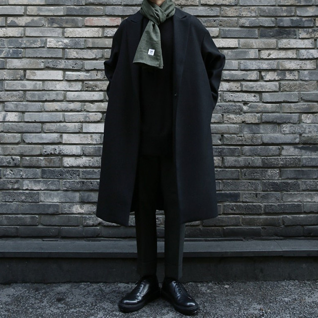 Autumn and winter woolen coat men's long section, knee loose camel, windbreaker male Korean version of the trend cashmere thick woolen coat Autumn and winter woolen coat men's long section, knee loose camel, windbreaker male Korean version of the trend cashmere thick woolen coat