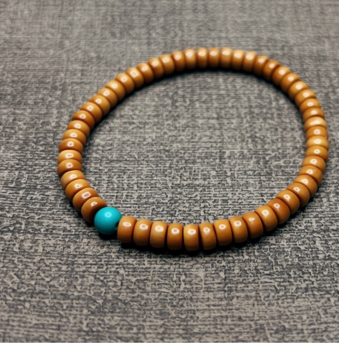 老型珠手串盘玩橄榄核脖挂长串圆珠54颗文玩直切桶菩提