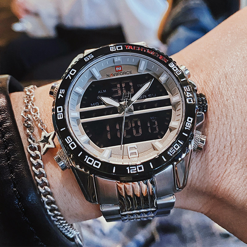 领翔风双夜光手表计时训练军事新款硬汉水表国产腕表