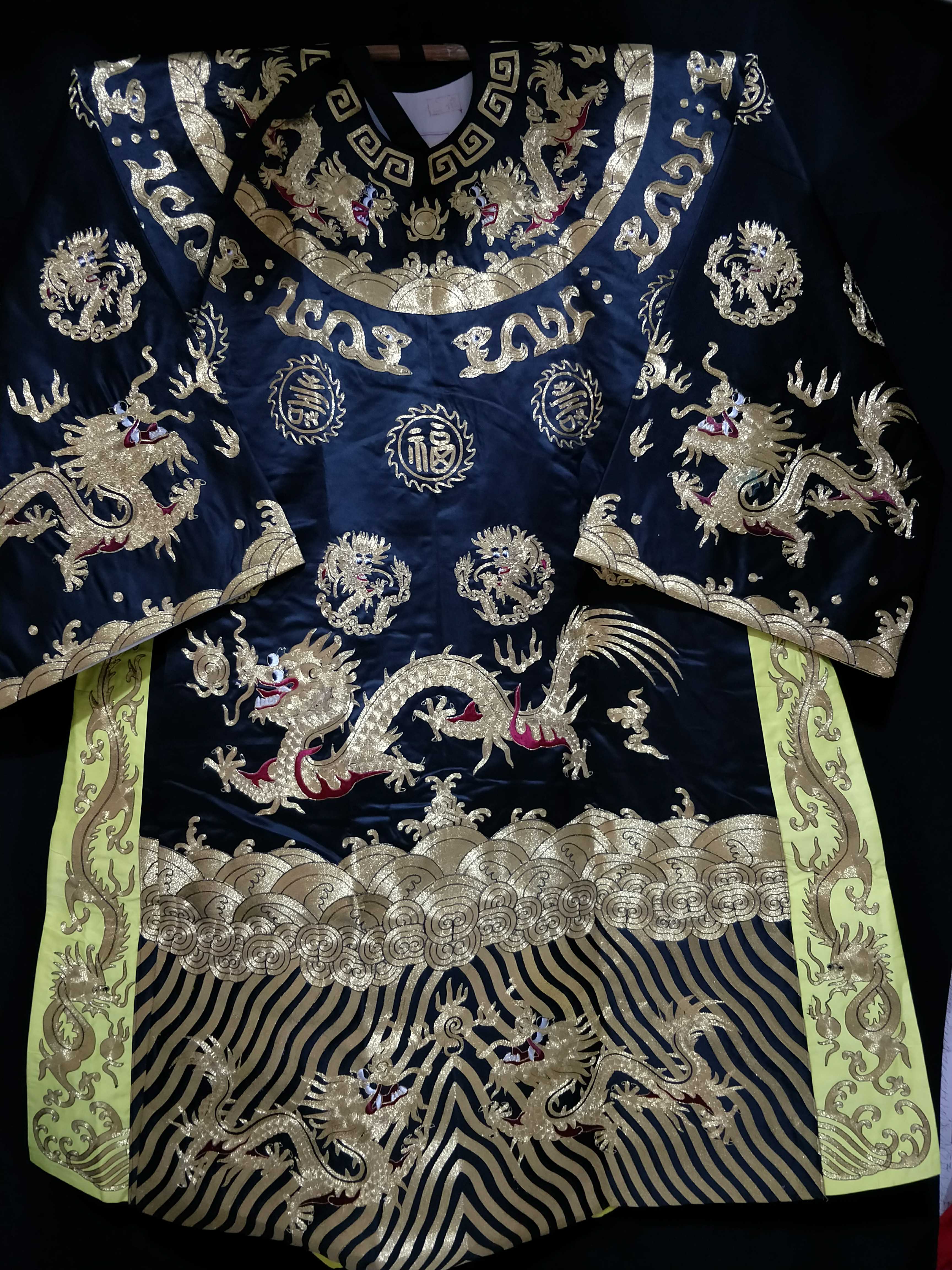 戏曲裘派京剧全金大龙蟒袍戏剧服装包拯戏服福字民族服装