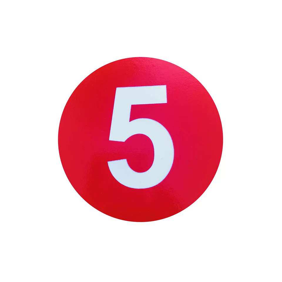 pvc防水号码贴数字贴纸机台编号餐桌号比赛选手号贴10cm数字贴