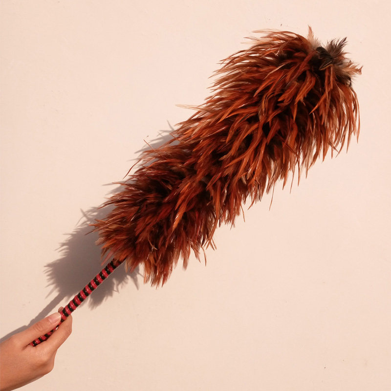 真鸡毛掸子除尘家用不掉毛家务清洁小号桌面扫加厚车用灰尘掸包邮