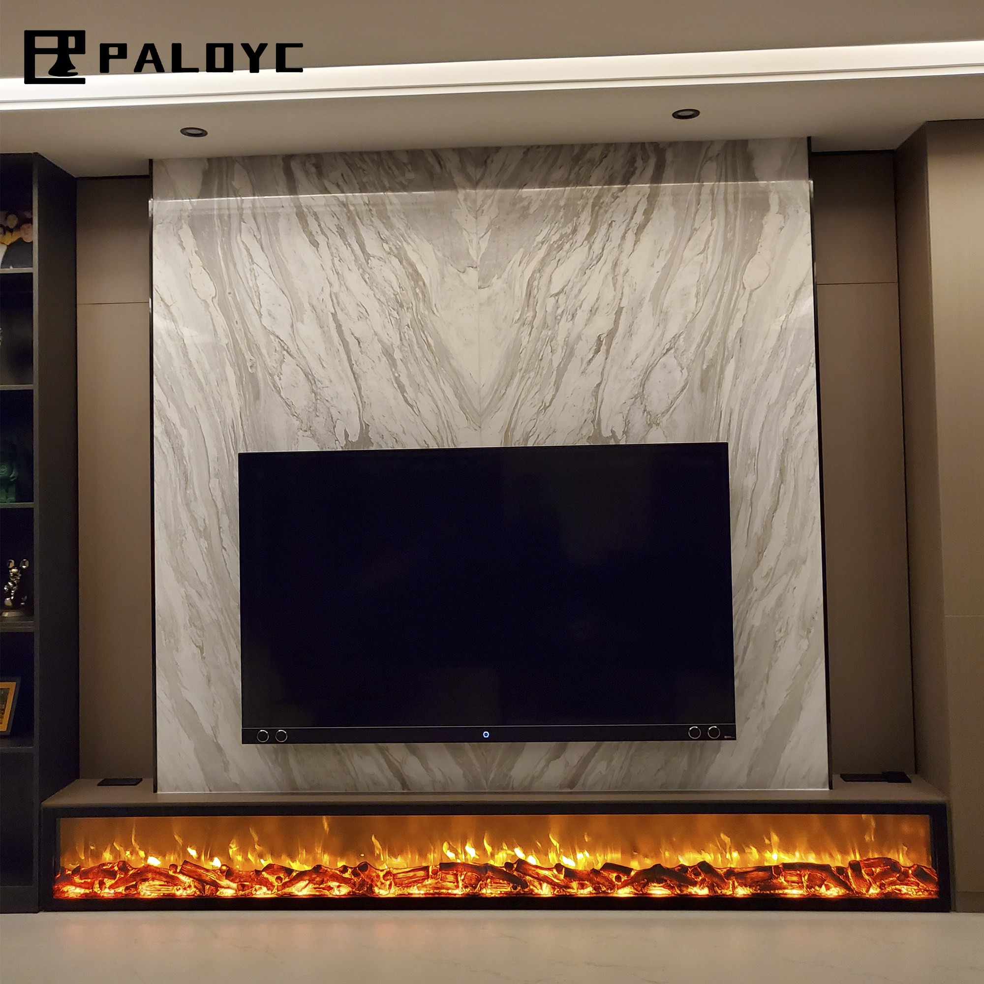 壁炉paloyc帕烙欧式电子仿真火焰美式装饰嵌入式壁炉架