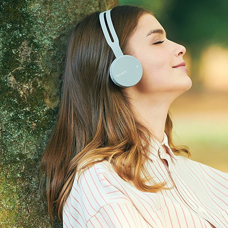 sony/索尼 wh-ch400 无线蓝牙耳机头戴式重低音电脑男女学生通用