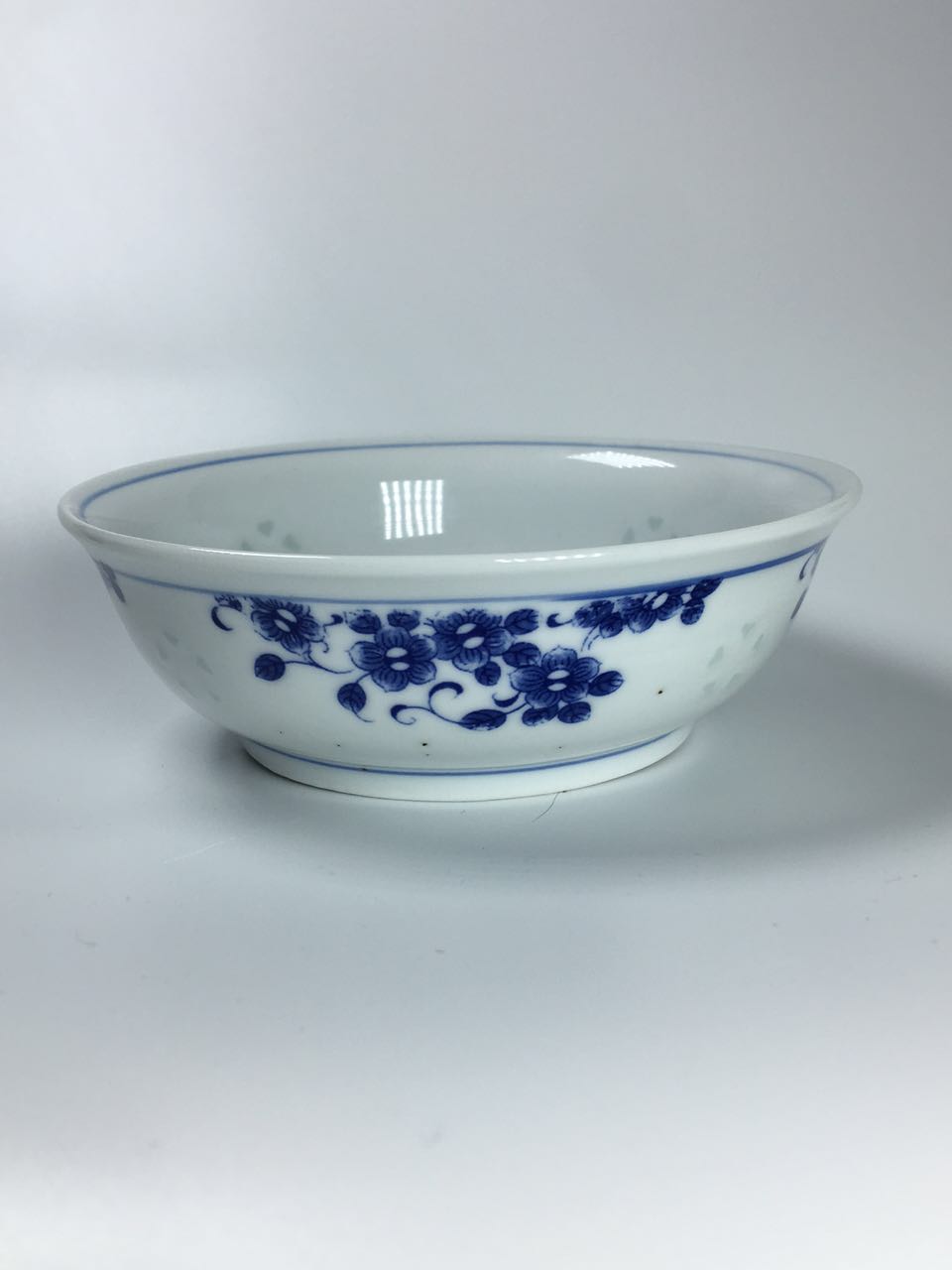 景德镇青花玲珑陶瓷瓷碗米饭饭碗家用韩式葡萄碗