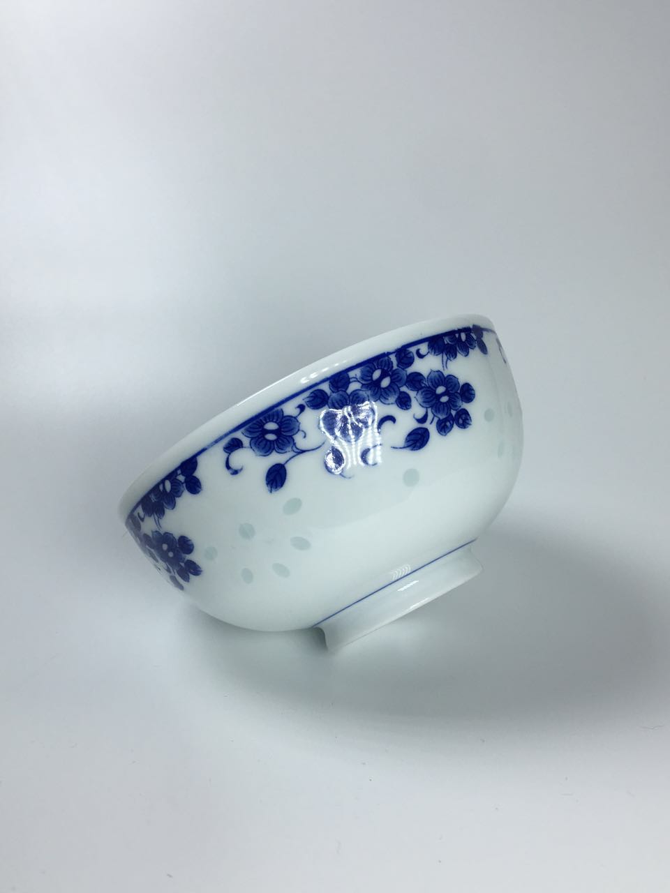 景德镇青花玲珑陶瓷瓷碗米饭饭碗家用韩式葡萄碗