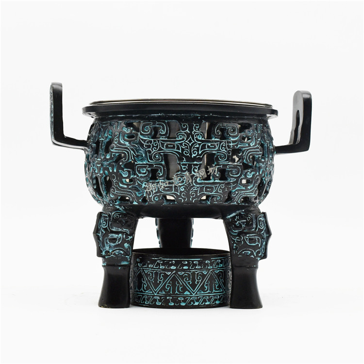 新品创意青铜器古典餐具纯铜火锅鼎涮锅酒店餐厅摆件