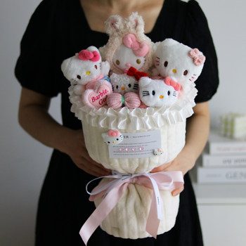 ດອກໄມ້ກາຕູນ doll bouquet hellokitty kapibala loopy ວັນເດືອນປີເກີດ graduation ຂອງຂວັນວັນເດັກນ້ອຍ