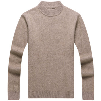 Winter Ordos Cashmere Sweater Men's Thickened Half-turtleneck Sweater Middle-aged Wool Sweater Warm Knitted Bottoming Sweater