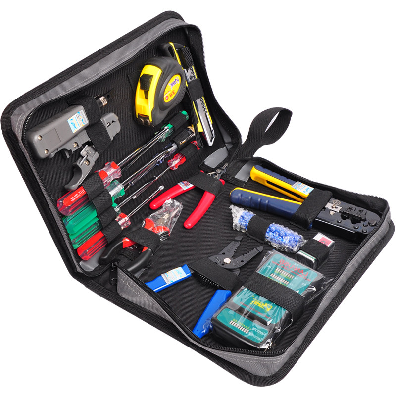 三堡sb-001网络布线工具包网络工具盒综合布线家用工程网线压接钳测试