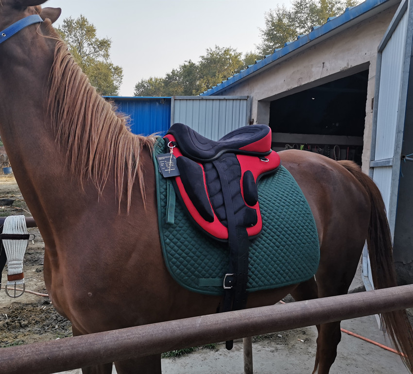 世纪瑞马尼龙超轻无骨耐力力马鞍子17英寸套装马鞍