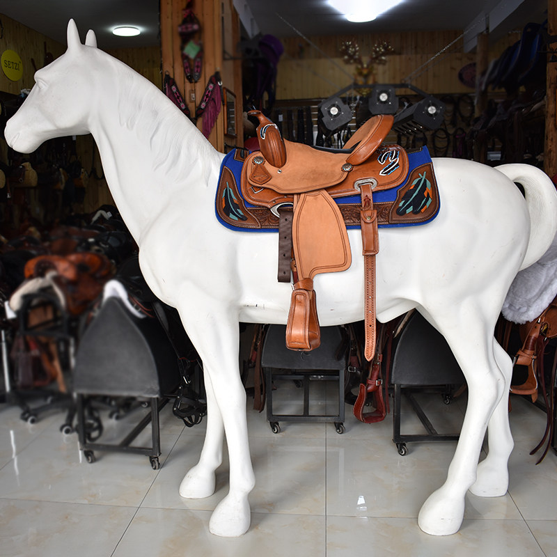 西部马鞍全皮进口鞍马billycook鞍子子马扭曲马镫马鞍