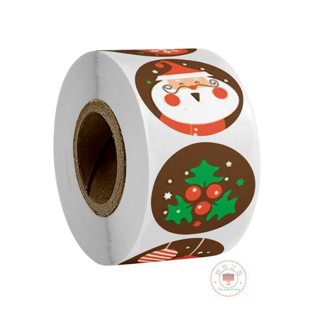 500个圣诞节礼品包装礼物装饰不干胶贴纸标签贴纸