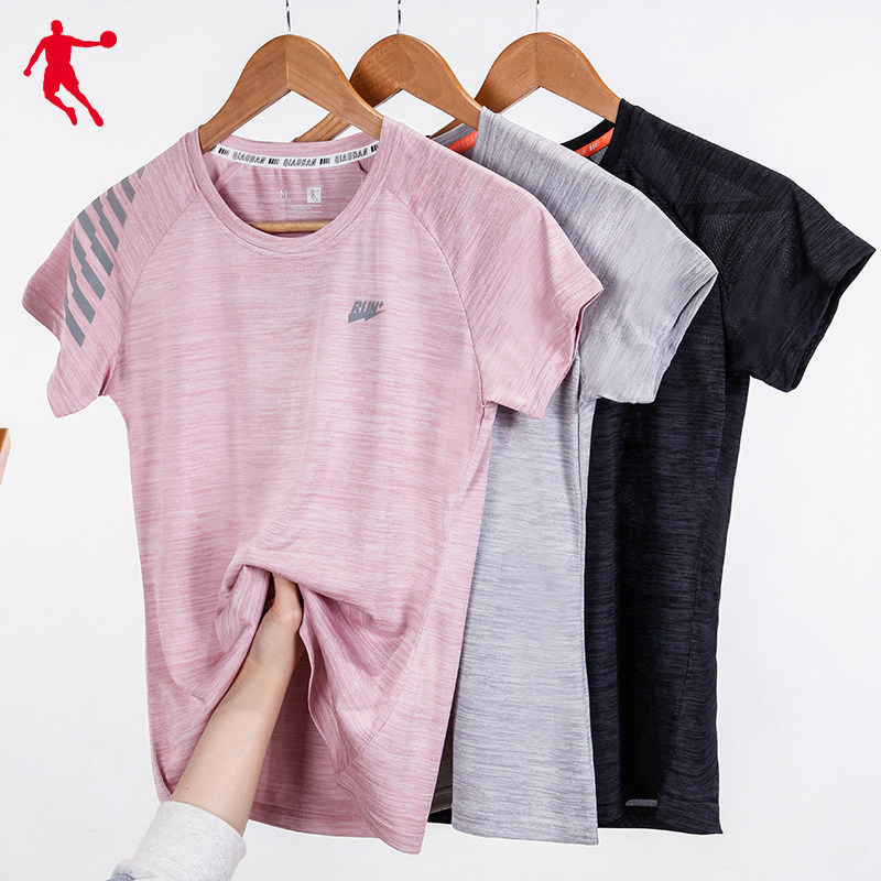 乔丹短袖女装2021夏季新款官方速干半袖休闲运动t恤