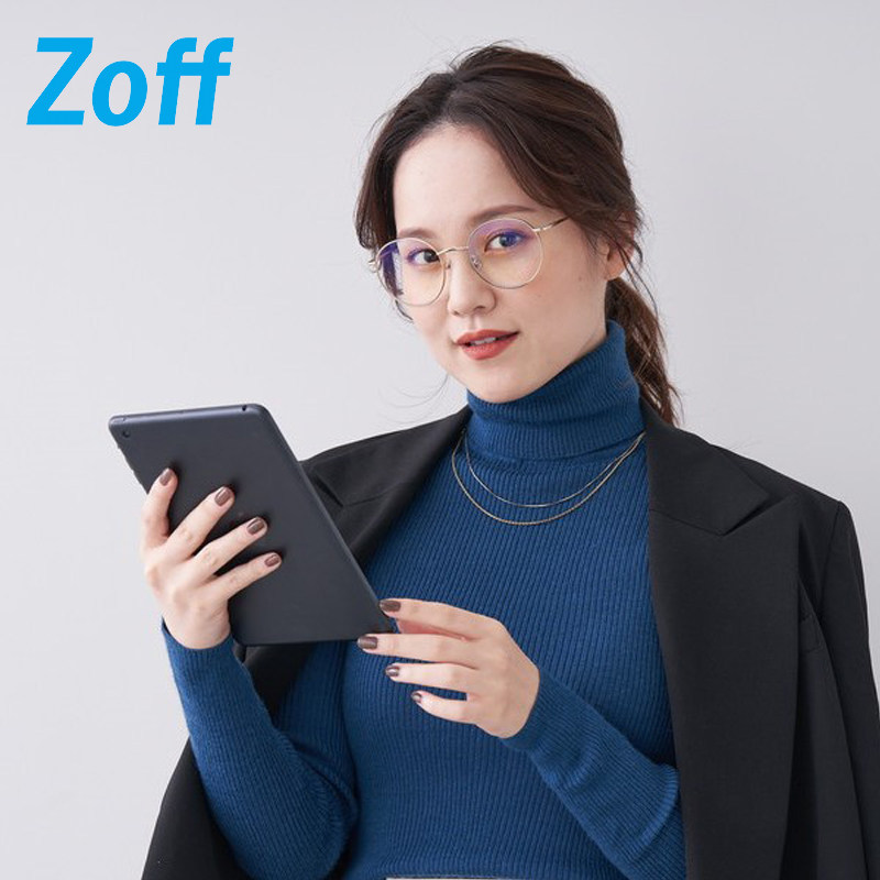 日本zoff佐芙金属波士顿框防蓝光眼镜男护眼阻隔率防蓝光镜