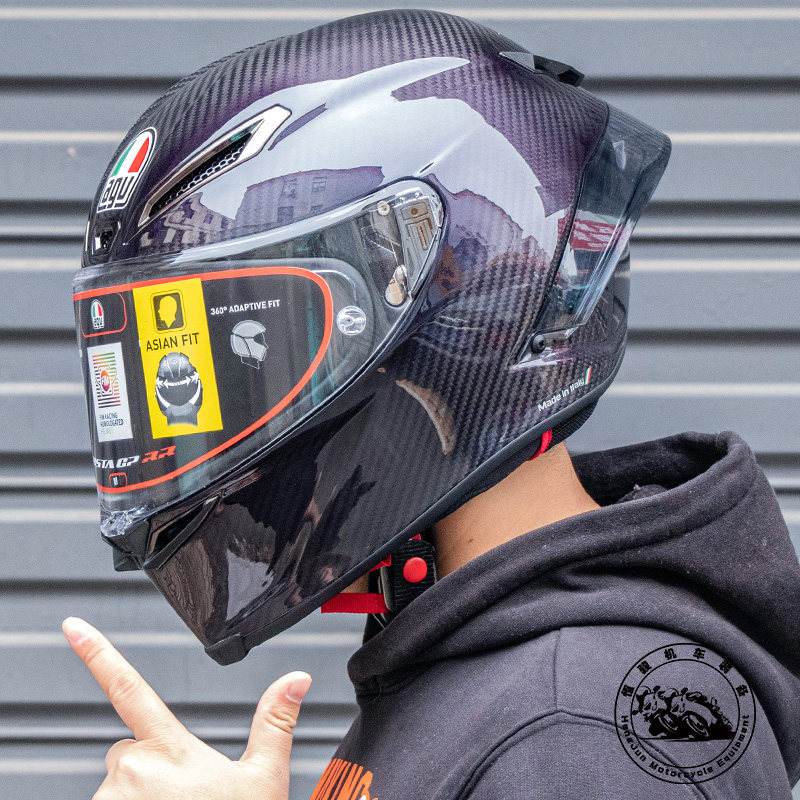 意大利agvpistagprr摩托车头盔碳纤维全盔变色龙亚洲摩托车头盔