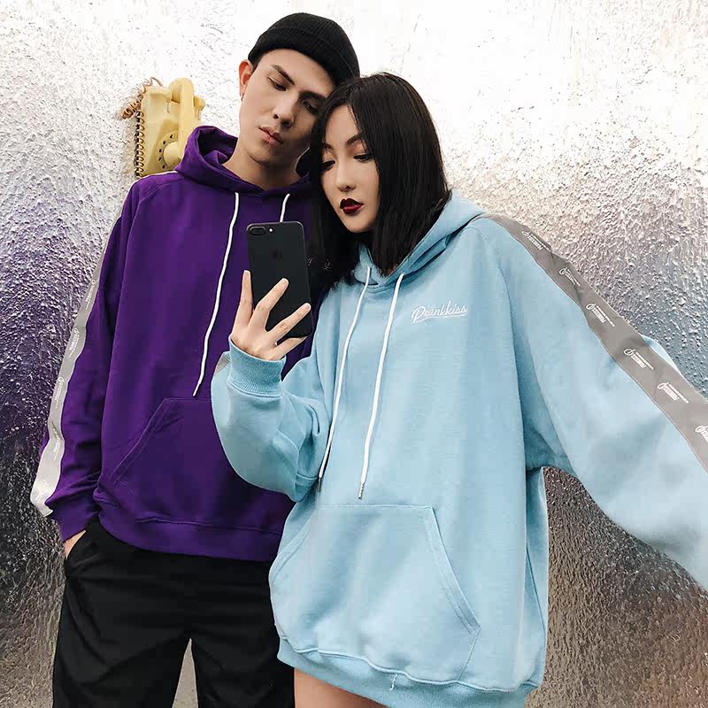 prankkiss李予诺潮牌prks秋季宽松复古卫衣